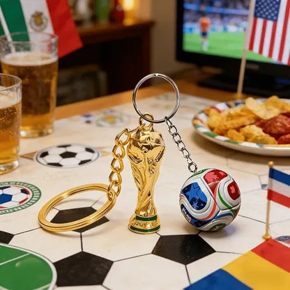 🏆 Porte-clés Coupe du monde 2026 : trophée et ballon de foot en édition limitée, le cadeau idéal pour les fans ! 🇨🇦🇲🇽🇺🇸