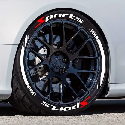 🏎️ Lot de 4 autocollants 3D en forme de lettres pour pneus : autocollants universels imperméables pour flancs de roues ! 🔥