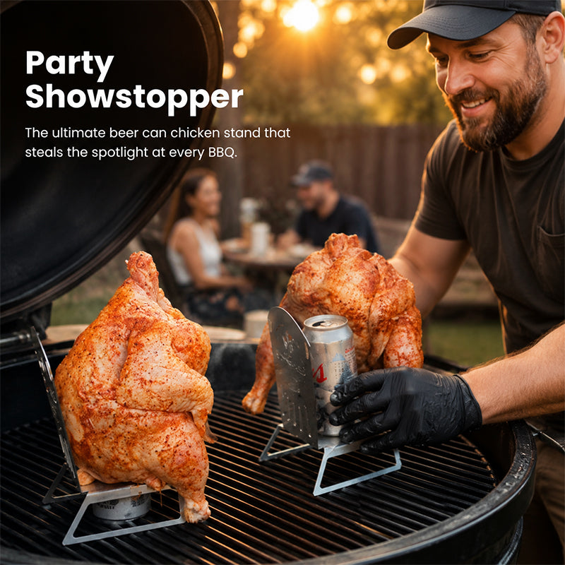 🍗 Le support à poulet ultime en canette de bière – Un poulet juteux et une peau croustillante ! 🍺🔥