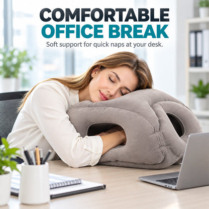 ✈️😴 Opblaasbaar Vliegtuigkussen – Meer Comfort & Ontspanning Tijdens Lange Vluchten