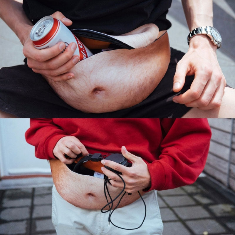 🤣🍺 Sac banane rigolo – Realiste, gros ventre, sac banane original 🎒