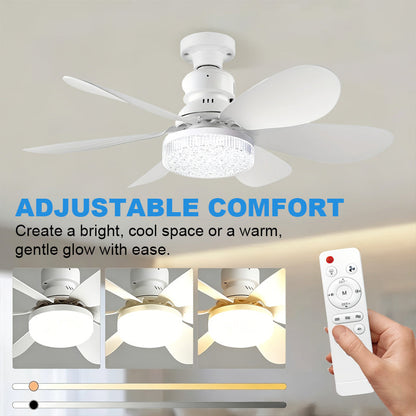 💡 Solution « Smart Fan Light » : ventilateur de plafond à LED à intensité variable avec kit de fixation facile à installer ! 🌀