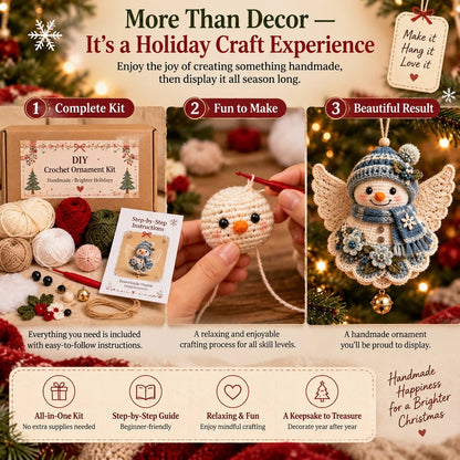 🎄 Kit de bricolage pour réaliser un ange de Noël au crochet comme décoration de Noël – À fabriquer soi-même, à accrocher et à chérir✨
