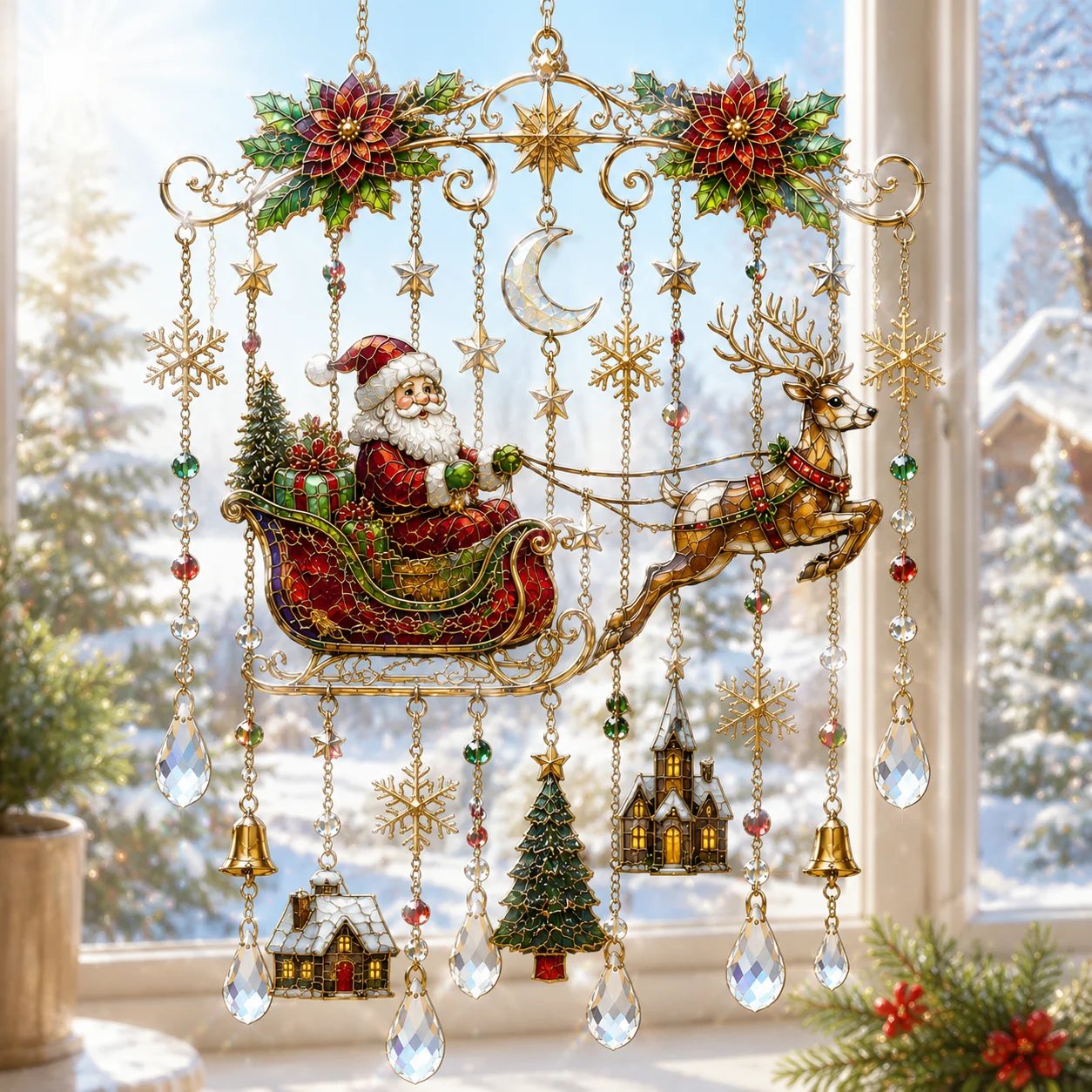 🌟 Élégante cloche de Noël en verre – Une décoration de Noël intemporelle et chaleureuse ! 🎄🔔
