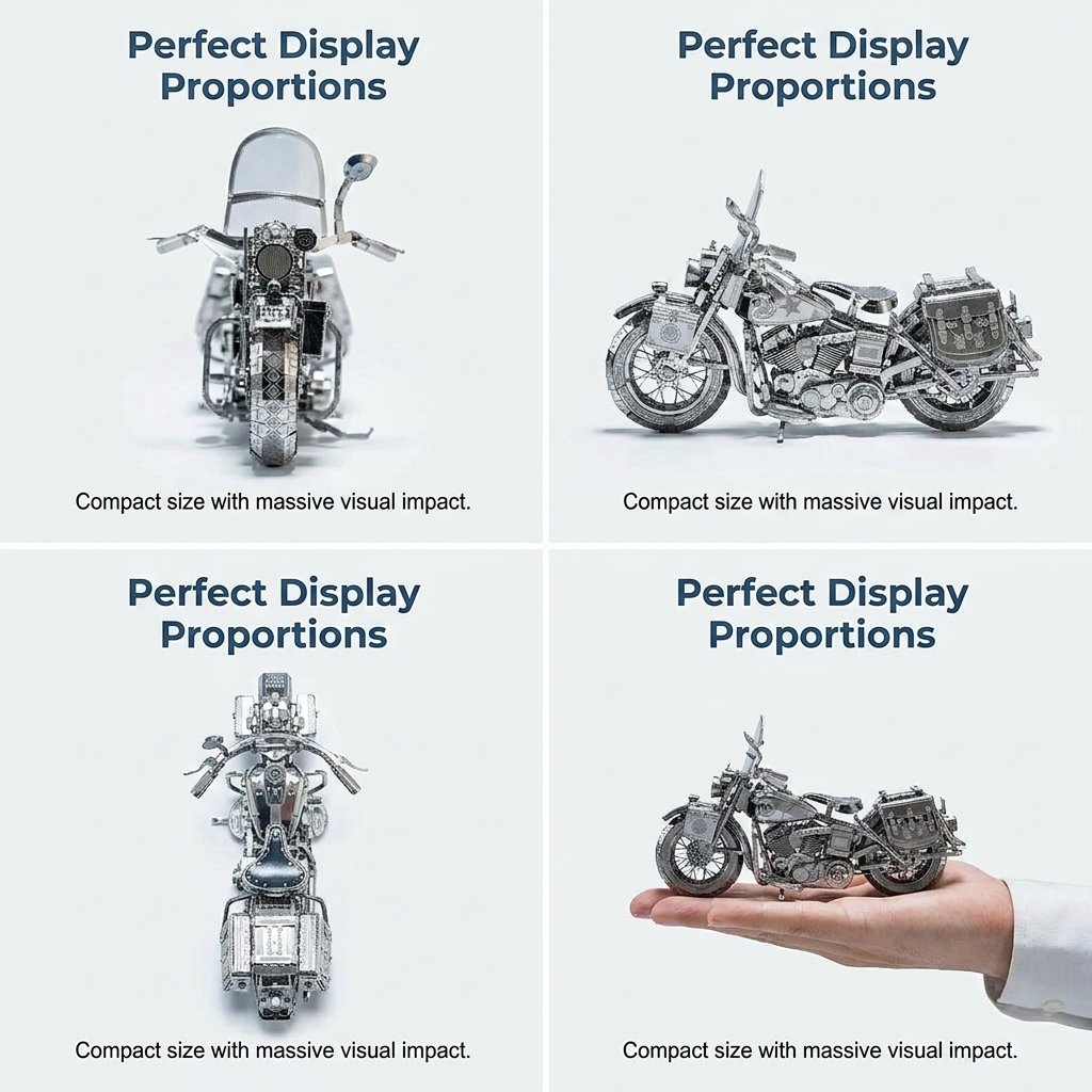 🔥OFFRE SPÉCIALE🔥Puzzle de montage 3D en métal argenté représentant une moto