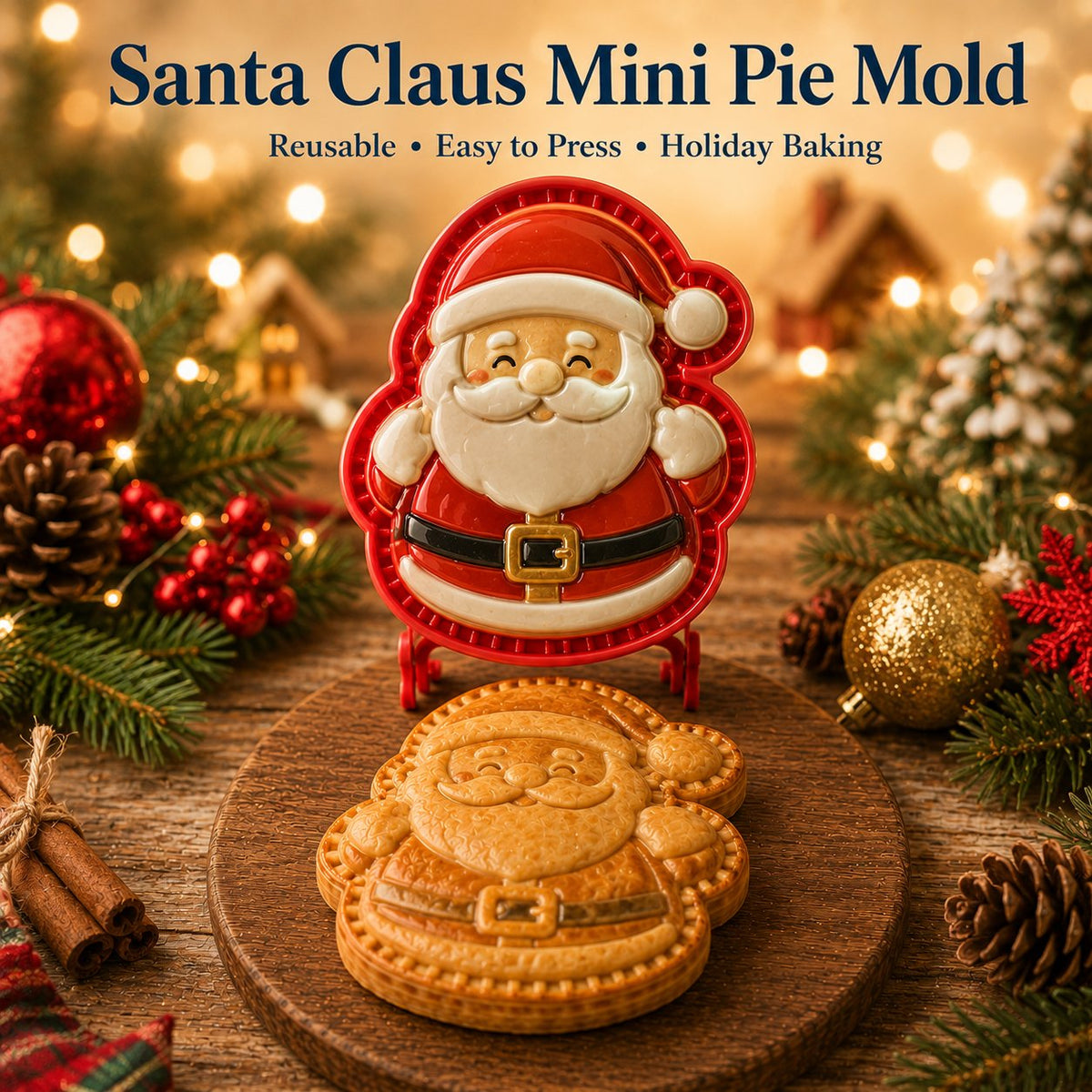 🎄 Collection de 8 moules à mini-tartes de Noël aux motifs variés