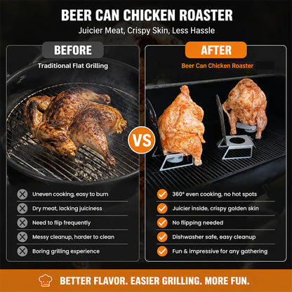 🍗 Le support à poulet ultime en canette de bière – Un poulet juteux et une peau croustillante ! 🍺🔥