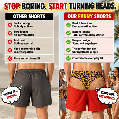 🩳 Short de plage pour homme à imprimé léopard