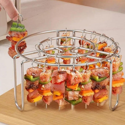 🔥 Support à brochettes pour friteuse à air chaud – Support à brochettes vertical en acier inoxydable pour friteuses à air chaud, fours et snacks de barbecue faits maison🍢