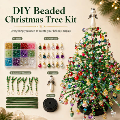 🎄 Kit de bricolage pour sapin de Noël en perles – Créez votre propre décoration de Noël scintillante ! ✨🎁