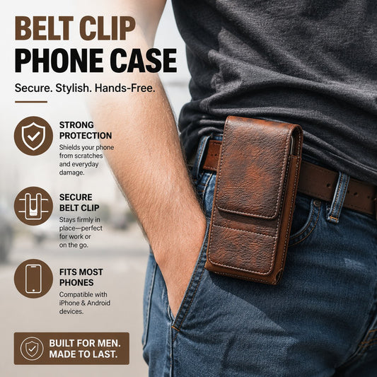 ⚡Grande promotion | Étui pour téléphone portable à porter à la ceinture 📱 Étui en cuir à plusieurs poches avec porte-cartes