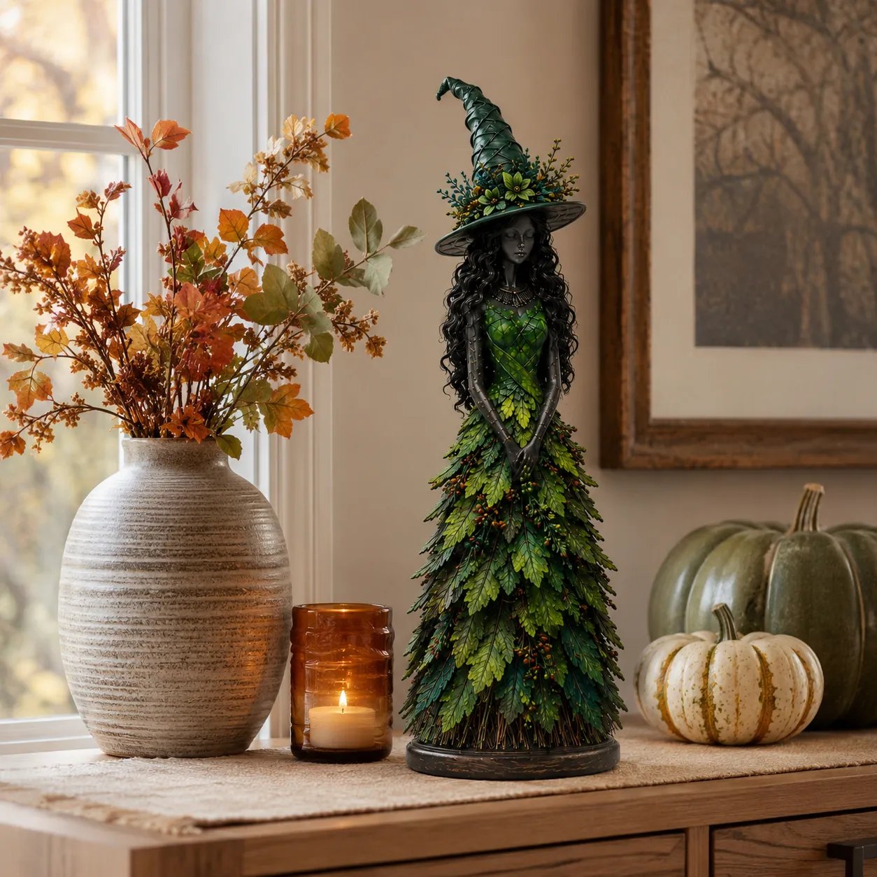 🔥🧙Une figurine d'sorcière d'automne envoûtante (✨Édition limitée 2026)