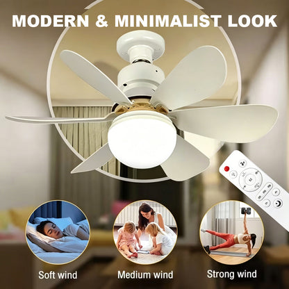 💡 Solution « Smart Fan Light » : ventilateur de plafond à LED à intensité variable avec kit de fixation facile à installer ! 🌀
