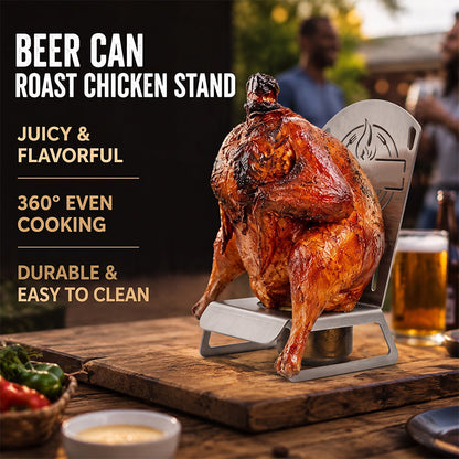 🍗 Le support à poulet ultime en canette de bière – Un poulet juteux et une peau croustillante ! 🍺🔥