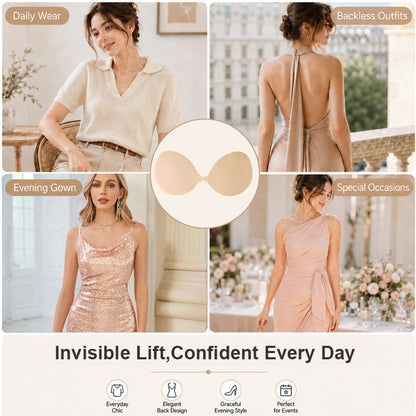 💖 Coussinets de soutien-gorge rehaussants en silicone 3D – Rehaussement invisible et maintien parfait ! ✨👗