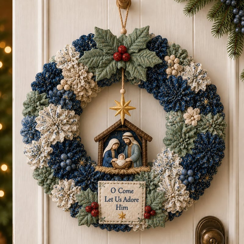 🎄 Kit de couronne de Noël à réaliser soi-même avec une création sur tableau d'affichage – Décoration de porte de Noël faite main
