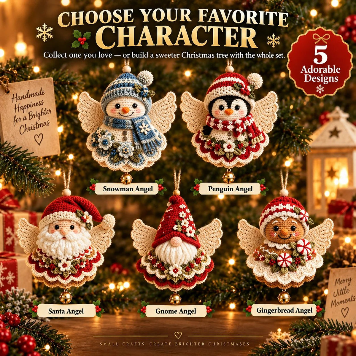 🎄 Kit de bricolage pour réaliser un ange de Noël au crochet comme décoration de Noël – À fabriquer soi-même, à accrocher et à chérir✨