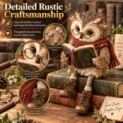 🦉 📚 Décoration Chouette qui lit – Pour tous les coins lecture douillets