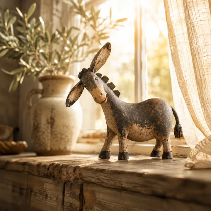 🫏 Décoration rustique sur le thème de l'âne – Une touche de charme champêtre chez vous ! 🤎