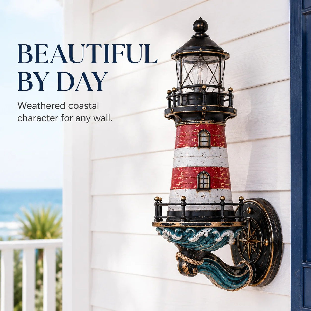 ⚓✨ Applique murale vintage Phare côtier – Faites entrer la mer chez vous !