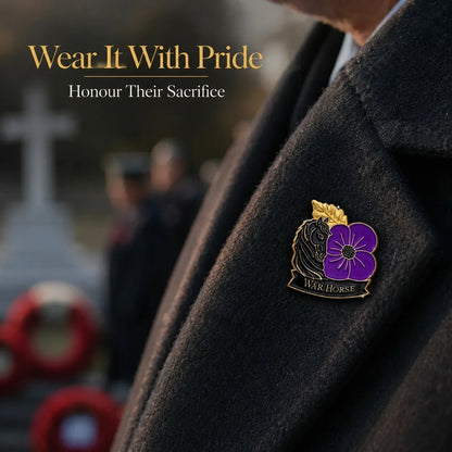 🐴 Broche en forme de pavot violet en mémoire d'un cheval 💜