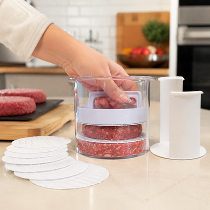 🍔 Presse à galettes de hamburger : moule antiadhésif pour des galettes maison parfaites et des barbecues réussis ! 🥩