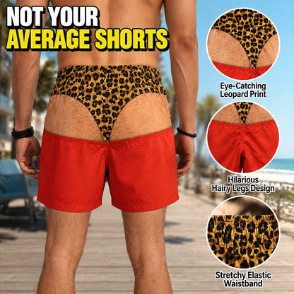 🩳 Short de plage pour homme à imprimé léopard