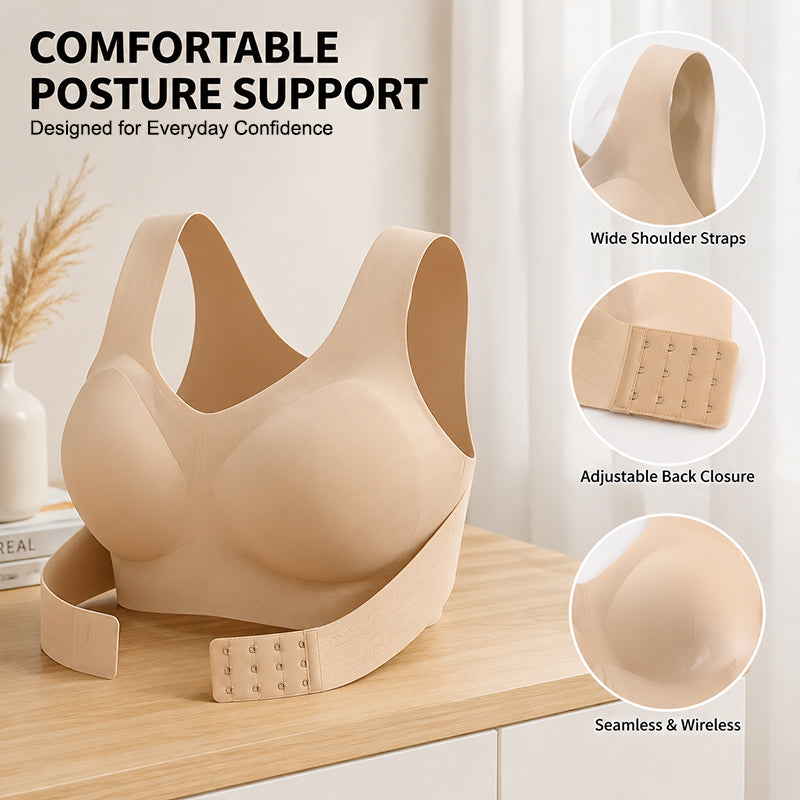 🧘 Soutien-gorge de sport pour femmes, correcteur de posture et lissant le dos : maintien sans armatures et fermeture à l'avant ! ✨