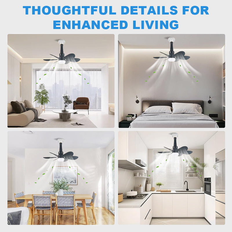 💡 Solution « Smart Fan Light » : ventilateur de plafond à LED à intensité variable avec kit de fixation facile à installer ! 🌀