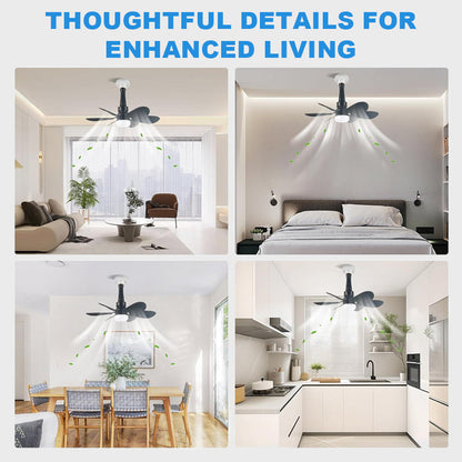 💡 Solution « Smart Fan Light » : ventilateur de plafond à LED à intensité variable avec kit de fixation facile à installer ! 🌀