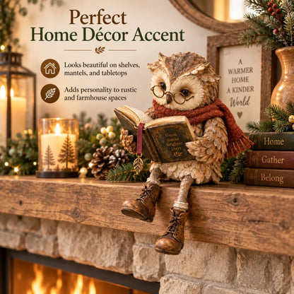 🦉 📚 Décoration Chouette qui lit – Pour tous les coins lecture douillets
