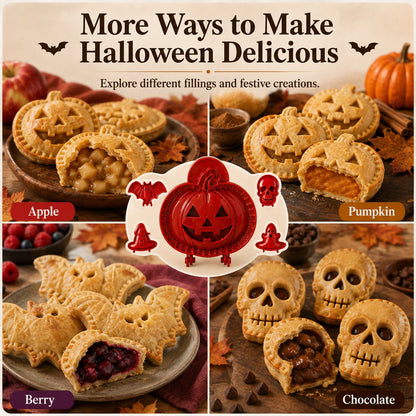 🎃 Lot de 8 moules à mini-tartes d'Halloween