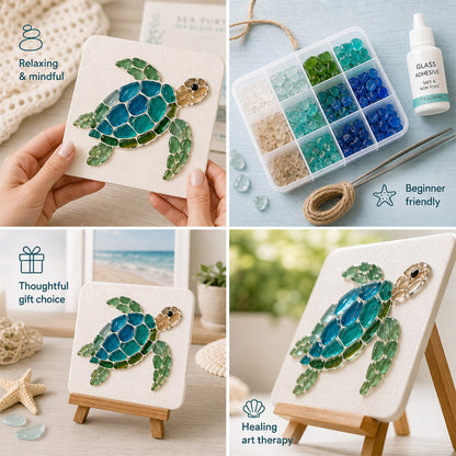 🎨🌊 Zeeglas Kunstset – Maak een Prachtig Mozaïekmeesterwerk ✨🖼️