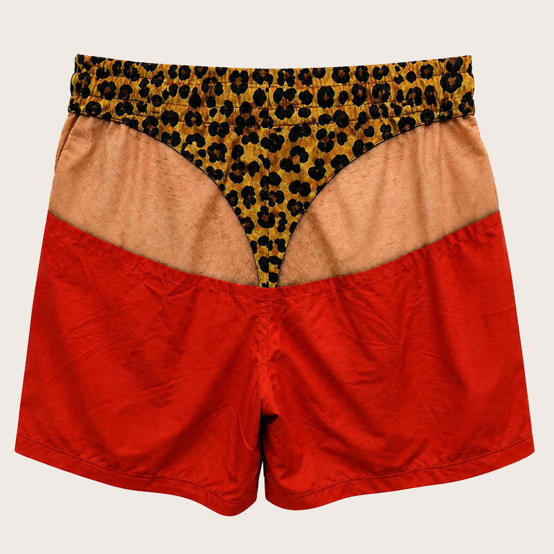 🩳 Short de plage pour homme à imprimé léopard