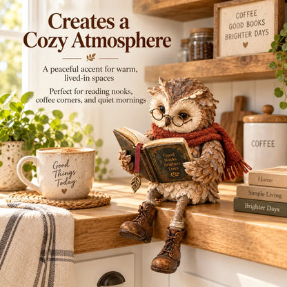 🦉 📚 Décoration Chouette qui lit – Pour tous les coins lecture douillets