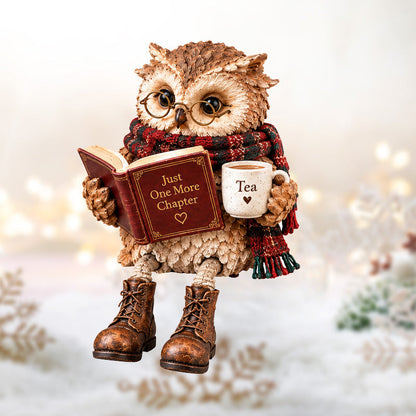 🦉📚 Décoration Chouette qui lit  – Une touche chaleureuse pour tous les lecteurs ! ✨