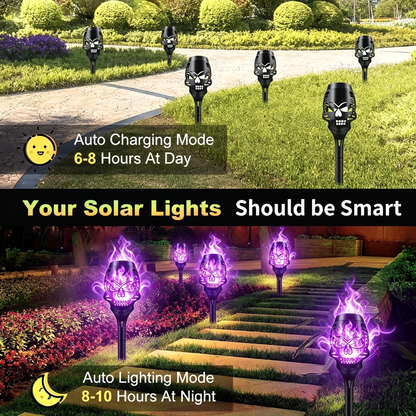 🔥Réduction pour réservation anticipée d'Halloween : 50 % DE RÉDUCTION🔥Lumière de fée en forme de crâne à énergie solaire pour Halloween💀