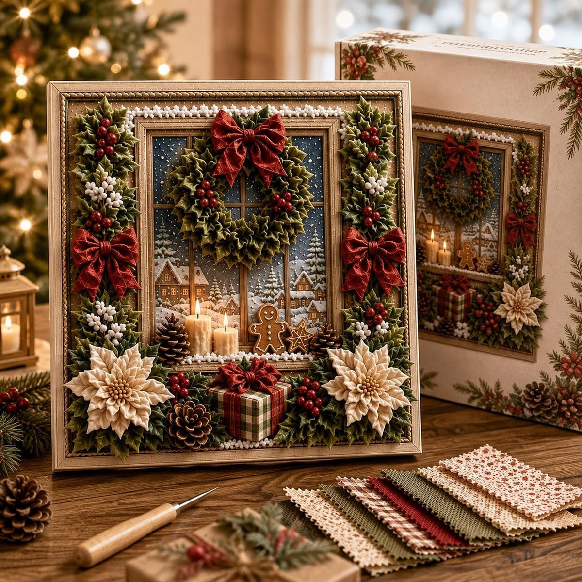🎁🎅 Kit de tampons de Noël en 3D pour tissu
