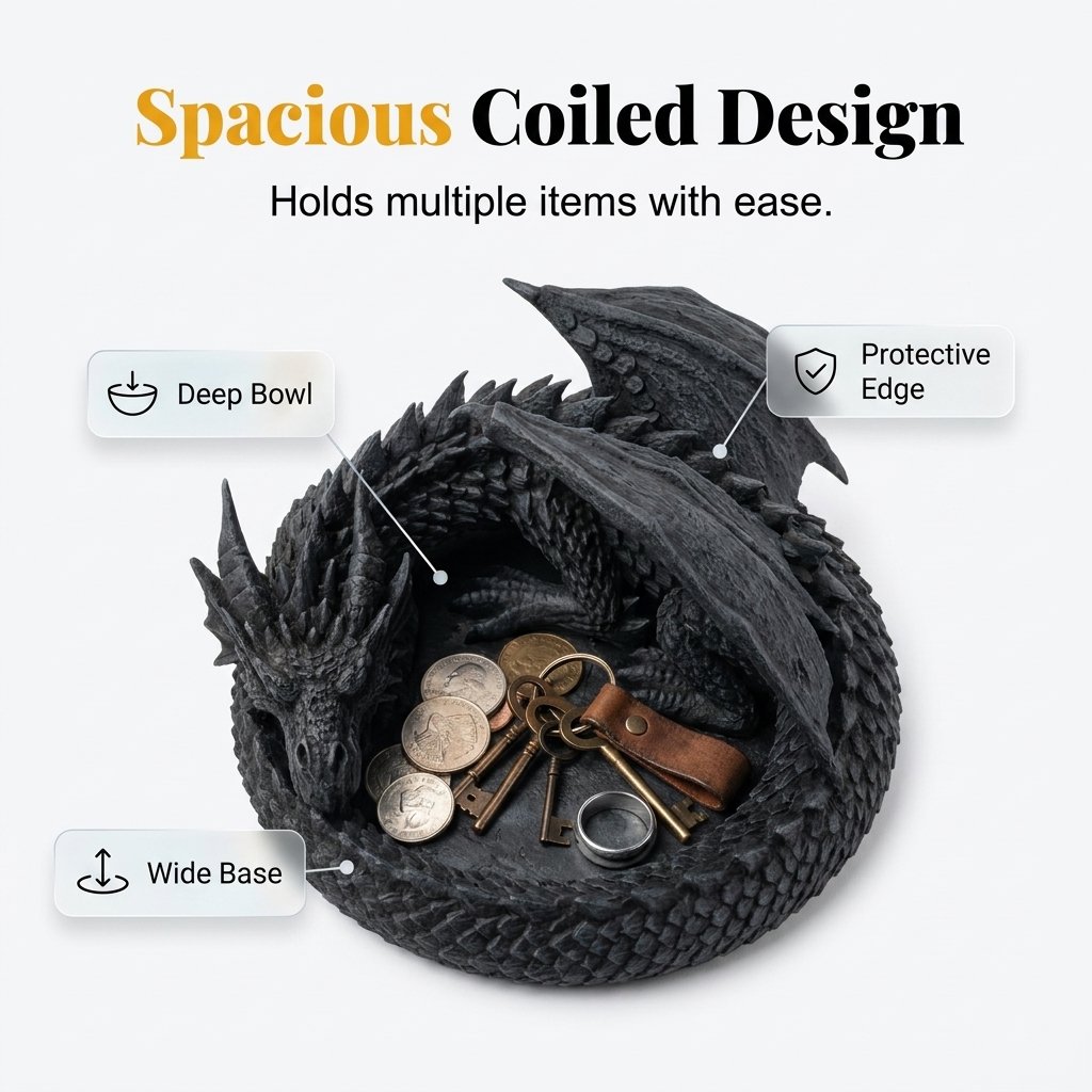 🐉Boîte de rangement « Dragon Guardian » imprimée en 3D – Le trésor du dragon !