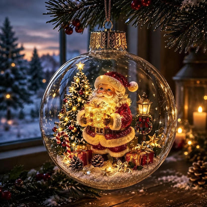 🎄Boule de Noël lumineuse avec diorama – Un petit monde hivernal entre vos mains