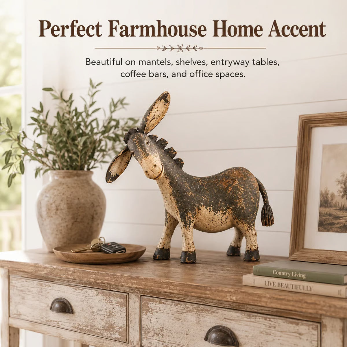 🫏 Décoration rustique sur le thème de l'âne – Une touche de charme champêtre chez vous ! 🤎