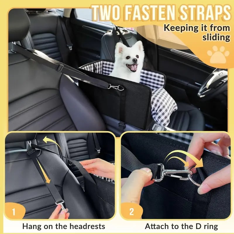 🔥SOLDES 2026 : 50 % DE RÉDUCTION – Siège auto indispensable pour chiens, à installer sur la console centrale – Siège rehausseur pour petits animaux de compagnie qui apaise leur anxiété🐶🚗