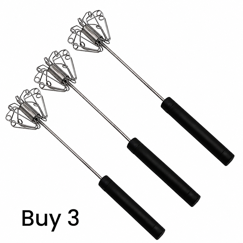 ⚡ Fouet semi-automatique à pression — Batteur à œufs manuel facile à utiliser 🧁