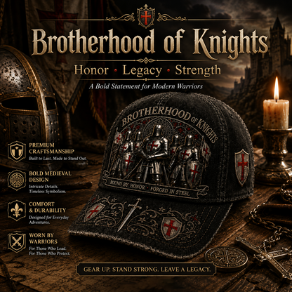 ⚔️ Liés par l'honneur, forgés dans l'acier – Casquette des Templiers 🛡️🔥