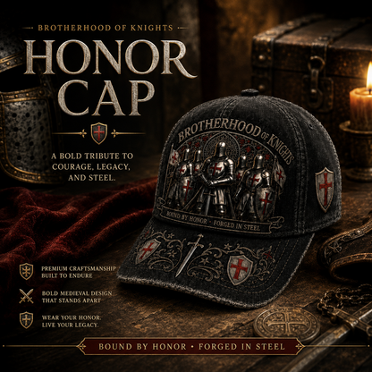 ⚔️ Liés par l'honneur, forgés dans l'acier – Casquette des Templiers 🛡️🔥