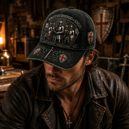 ⚔️ Liés par l'honneur, forgés dans l'acier – Casquette des Templiers 🛡️🔥
