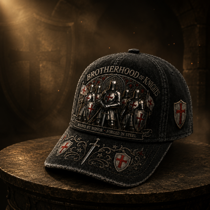 ⚔️ Liés par l'honneur, forgés dans l'acier – Casquette des Templiers 🛡️🔥