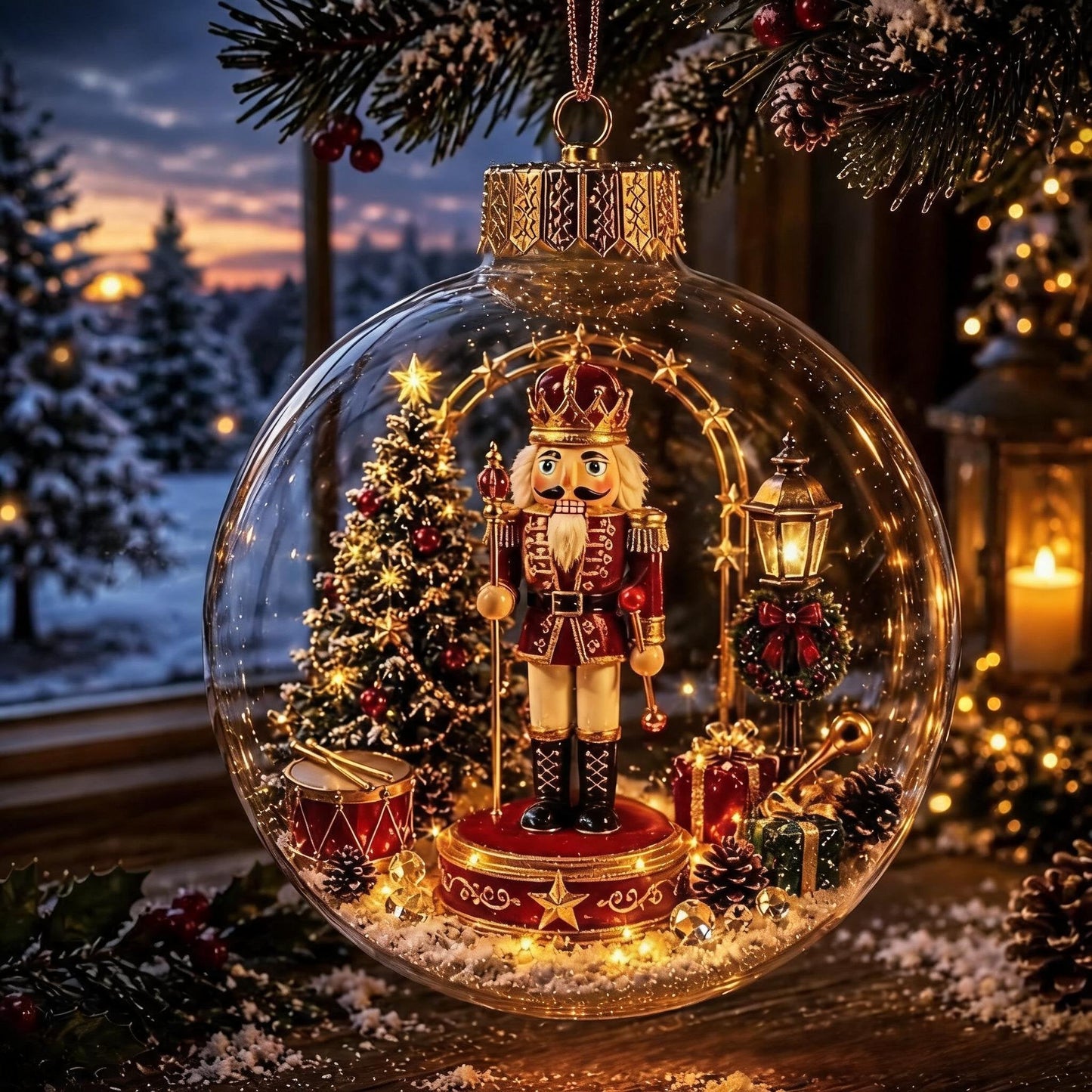🎄Boule de Noël lumineuse avec diorama – Un petit monde hivernal entre vos mains