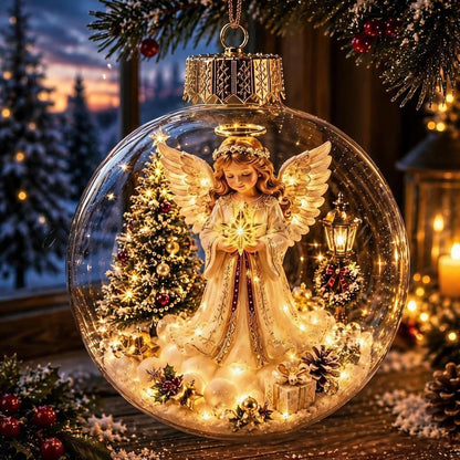🎄Boule de Noël lumineuse avec diorama – Un petit monde hivernal entre vos mains