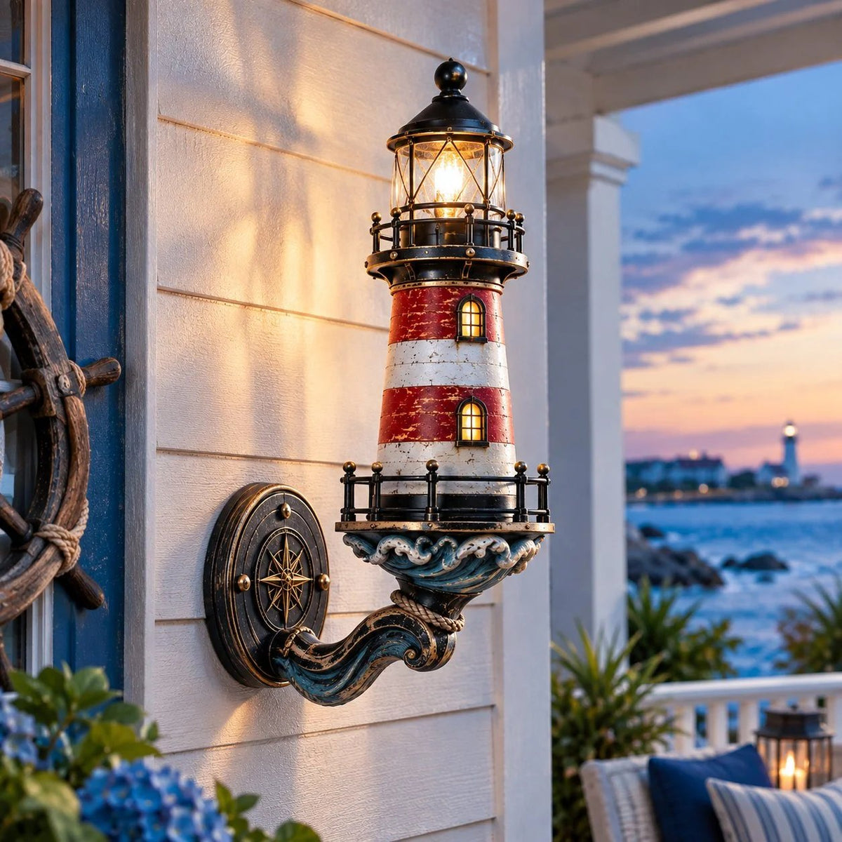 ⚓✨ Applique murale vintage Phare côtier – Faites entrer la mer chez vous !